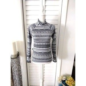 Nike Prowarm flash pixel stripe pullover girls mockneck zip‎ Sz L